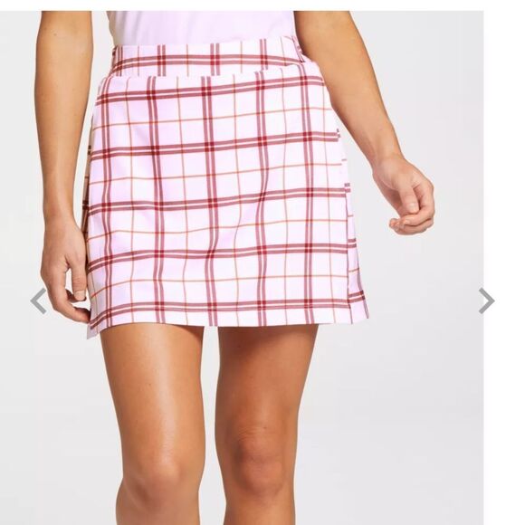Lady Hagen Clubhouse 16" Woven golf  Skort Plaid Pink Sz XXL NWT - Picture 8 of 9